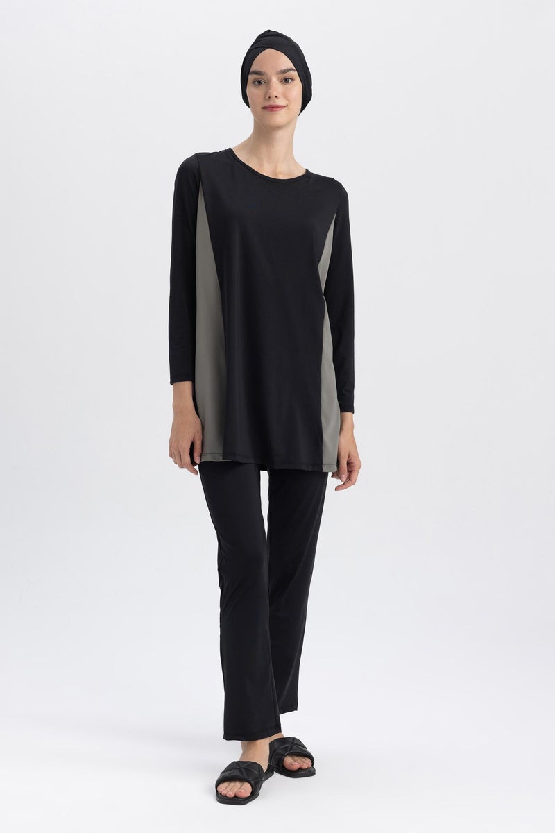 DeFacto Black Woman Regular Fit 3 piece Burkini Casual - Image 3