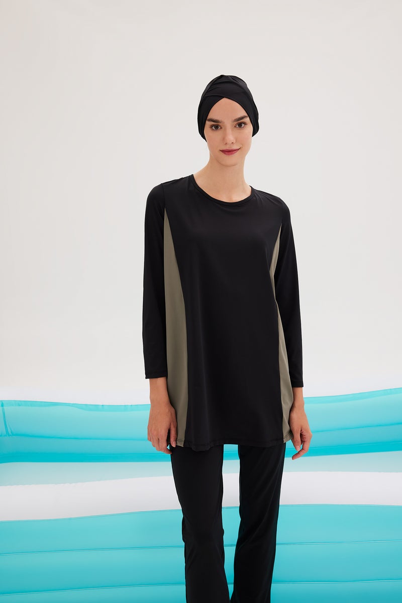 DeFacto Black Woman Regular Fit 3 piece Burkini Casual - Image 2
