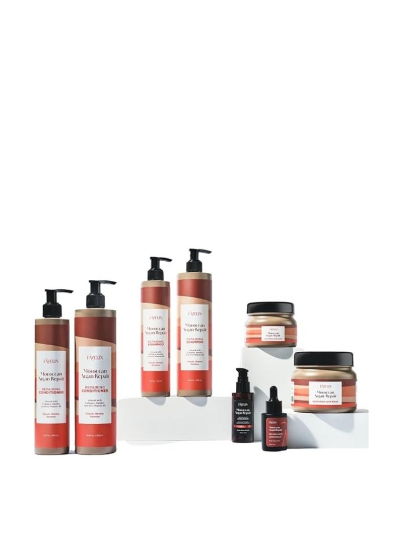 favelin Argan Repair Set 300 ml Shampoo 300 ml & Conditioner 300 ml & Hair Mask 300 ml - Image 3