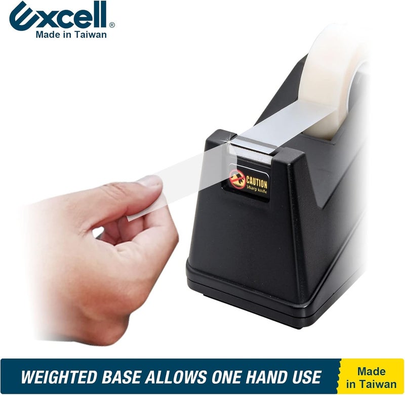 excell Desk Tape Dispenser (1" core) with Non-Skid Base, Desktop Tape Dispenser Design for Home, Office, Gift Store and Wrapping Purpose - 3Pack - Image 3