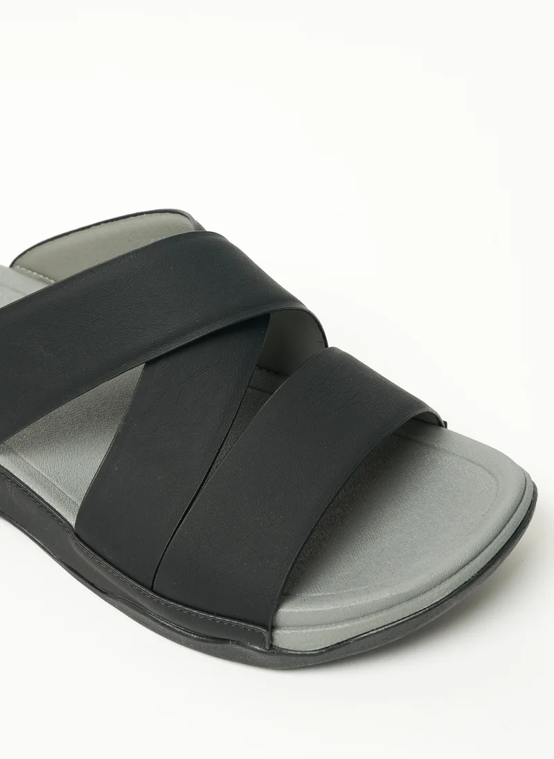 جيومني Geoomnii Mens Arabic Sandals Black