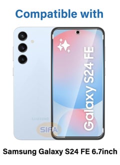 Glass [2+2 Pack] HD Clear Tempered Glass Screen Protector + Black Camera Lens Protector for Samsung Galaxy S24 FE 6.7",  Touch Sensitive, HD 9H Hardness Bubble Free Scratch Resistant, Case Friendly (Boxed, 2+2 PCS)  - Image 2