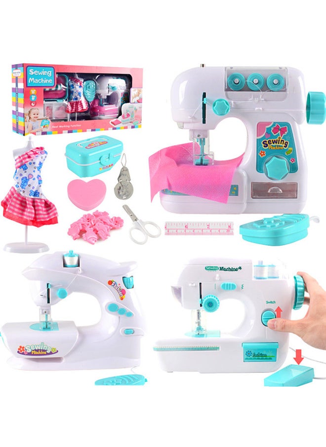 Generic - Children's DIY Electric Sewing Machine Simulation Lamp Household Toy Doll House Set Girl Toy Flashlight Plastic Material-Specifications:7923 - Image 1