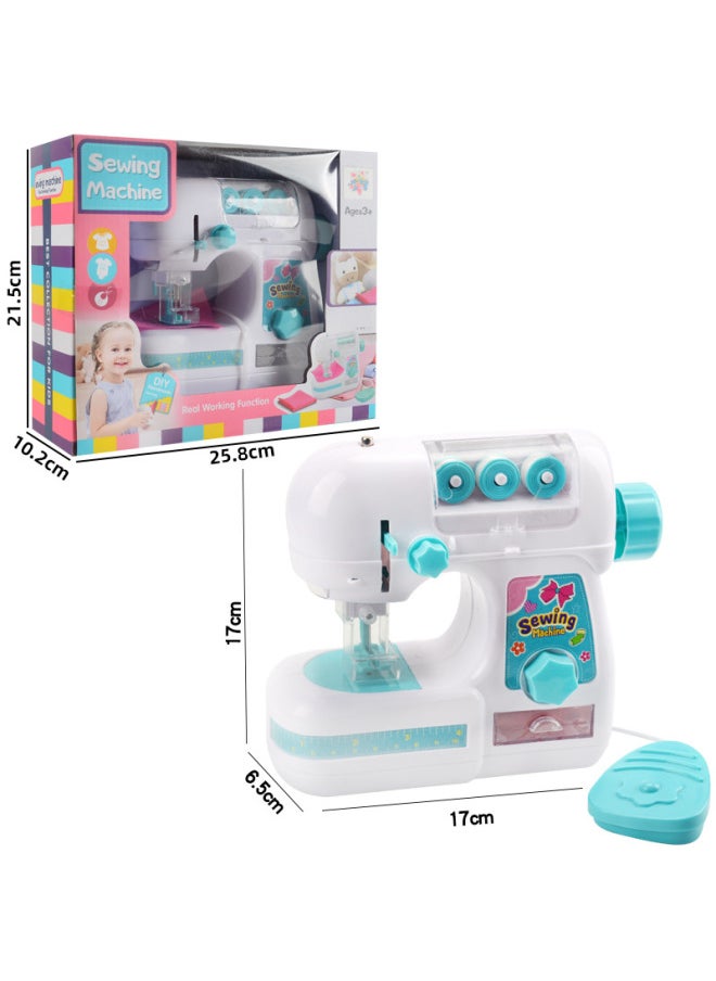 Generic - Children's DIY Electric Sewing Machine Simulation Lamp Household Toy Doll House Set Girl Toy Flashlight Plastic Material-Specifications:7923 - Image 1