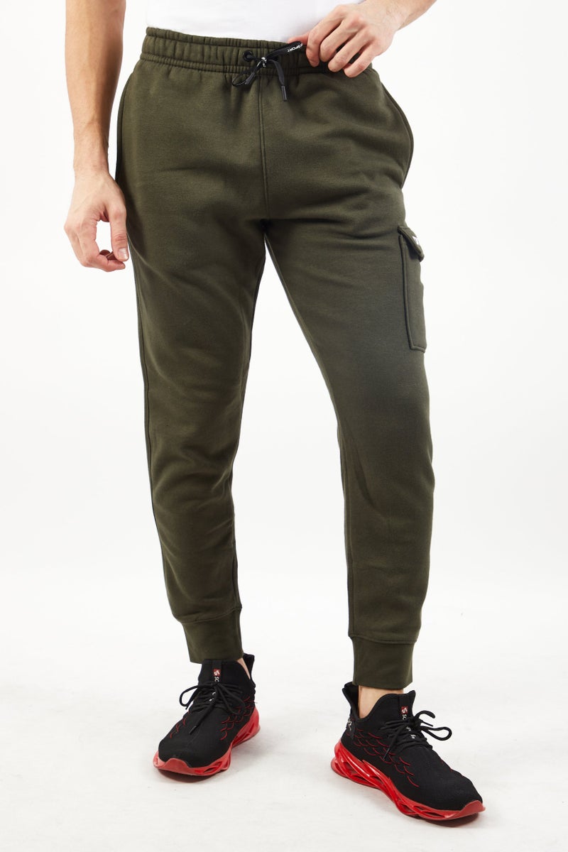 DKNY Sport سروال رياضي للرجال، مناسب للتدريب، زيتوني - Image 1