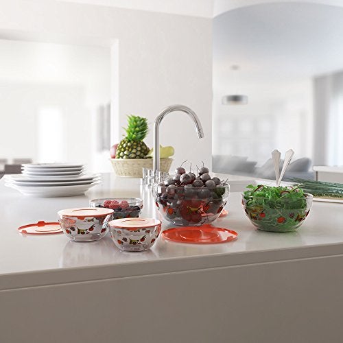 Chef Buddy 20-Piece Glass Food Storage Bowls with Lids Set - Fruit Design Set with Multiple Sizes for Storage, Meal Prep, Mixing, and Serving by Chef Buddy - Image 4