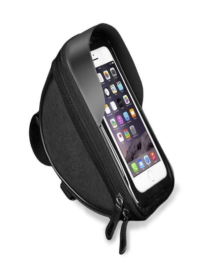 Qlife Bike/Bicycle Phone Front Frame Bag, Cycling Pouch with Rain Cover,Waterproof Bike Phone Holder, Bicycle Top Tube Bag, Bike Accessories for Phones up to 7" - Image 1