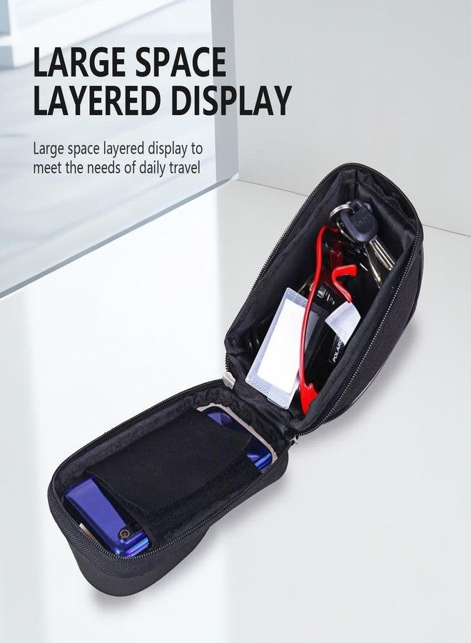 Qlife Bike/Bicycle Phone Front Frame Bag, Cycling Pouch with Rain Cover,Waterproof Bike Phone Holder, Bicycle Top Tube Bag, Bike Accessories for Phones up to 7" - Image 5