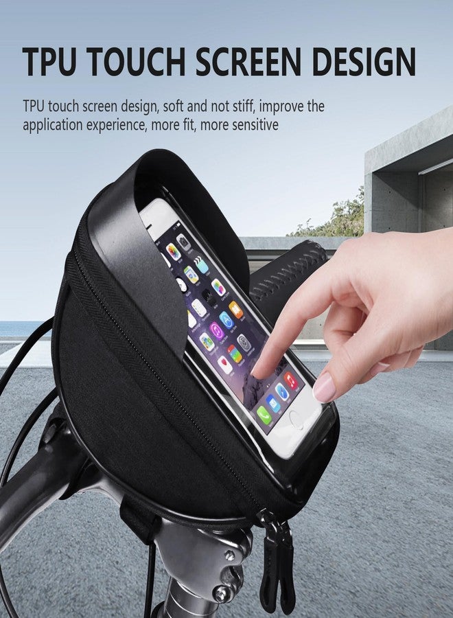 Qlife Bike/Bicycle Phone Front Frame Bag, Cycling Pouch with Rain Cover,Waterproof Bike Phone Holder, Bicycle Top Tube Bag, Bike Accessories for Phones up to 7" - Image 4