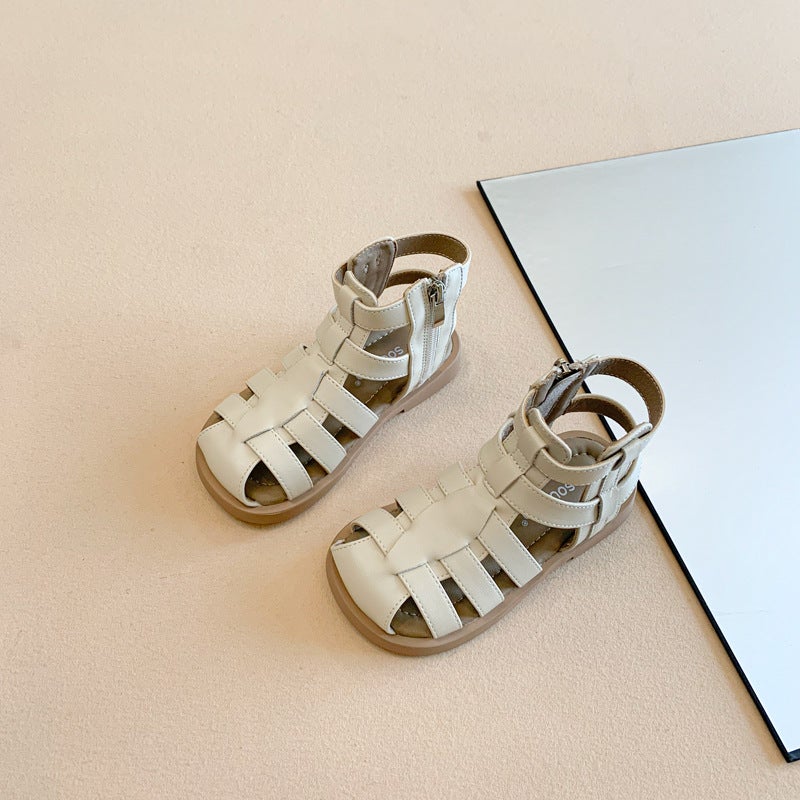 Girls' Roman Shoes 2025 Style Baotou Woven Princess Shoes Korean Style Fashionable All-Match Casual Baby Shoes - Image 5