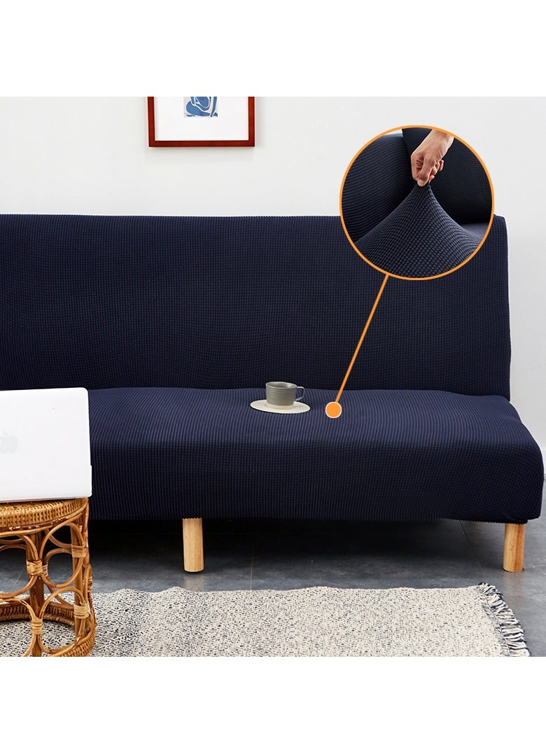 DUNISO غطاء سرير أريكة لكرسيين، غطاء أريكة بدون مساند ذراع، غطاء أريكة مرن بالكامل بوزن عالي مع قماش حرير الذرة، غطاء واقي للأريكة، غطاء مضاد للانزلاق، واقي للأثاث، للاسترخاء، للراحة، للرجال، النساء، والأطفال - Image 1