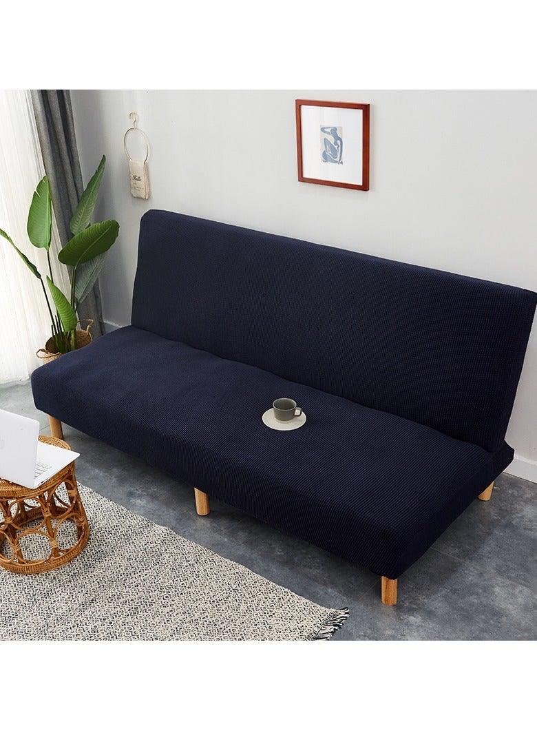 DUNISO غطاء سرير أريكة لكرسيين، غطاء أريكة بدون مساند ذراع، غطاء أريكة مرن بالكامل بوزن عالي مع قماش حرير الذرة، غطاء واقي للأريكة، غطاء مضاد للانزلاق، واقي للأثاث، للاسترخاء، للراحة، للرجال، النساء، والأطفال - Image 4