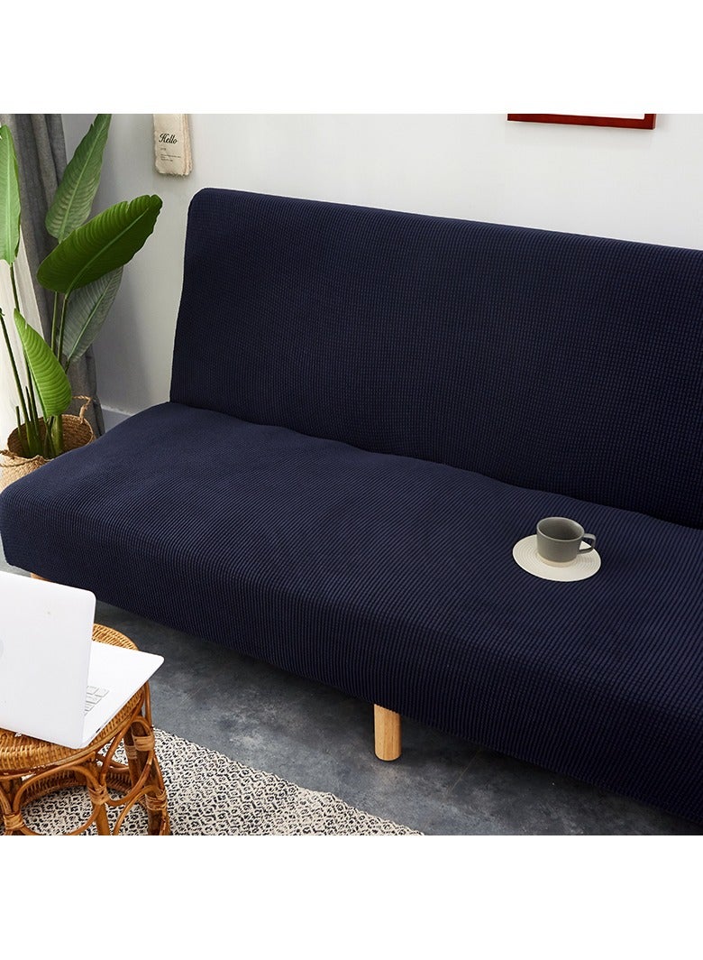 DUNISO غطاء سرير أريكة لكرسيين، غطاء أريكة بدون مساند ذراع، غطاء أريكة مرن بالكامل بوزن عالي مع قماش حرير الذرة، غطاء واقي للأريكة، غطاء مضاد للانزلاق، واقي للأثاث، للاسترخاء، للراحة، للرجال، النساء، والأطفال - Image 5