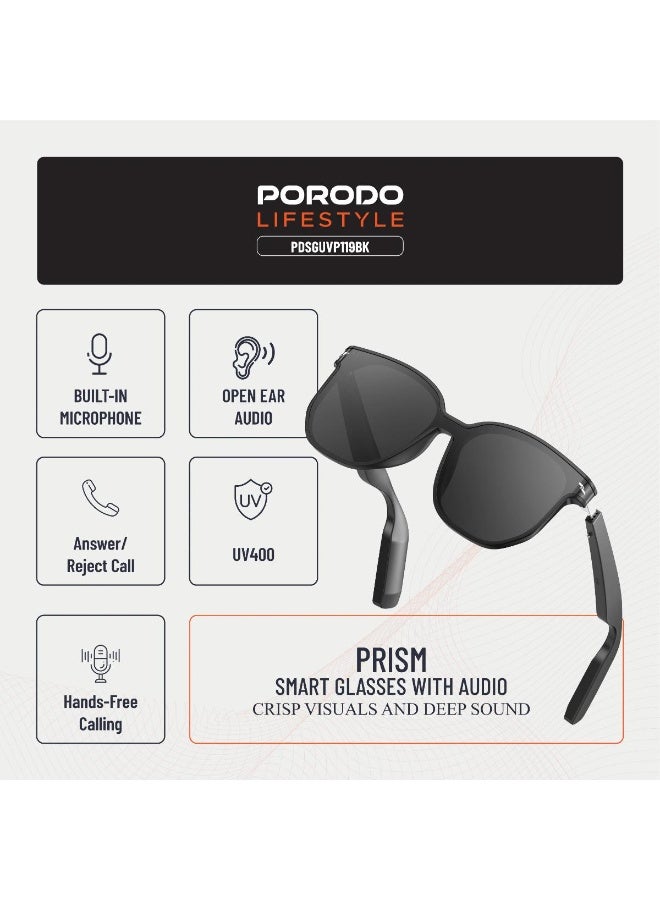Porodo Lifestyle Optix Smart Audio Glasses with Bluetooth 5.3, Hands-Free Calls & Hi-Fi Sound - Image 4