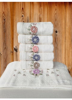 FIESTA Elegance Series Bamboo Cream Handmade Boxed 6 Pieces 50 x 90 cm  - Image 1