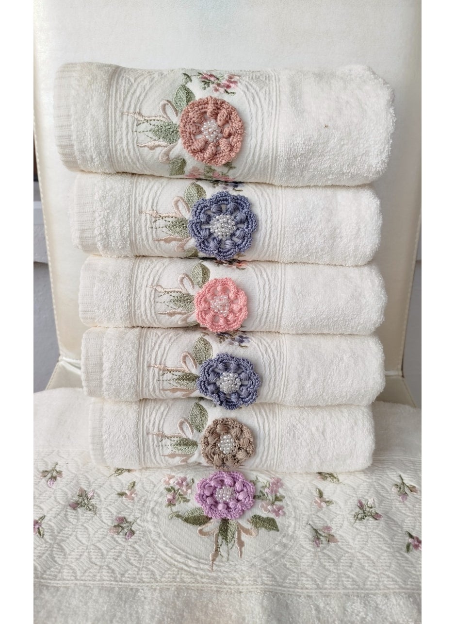 FIESTA Elegance Series Bamboo Cream Handmade Boxed 6 Pieces 50 x 90 cm  - Image 2