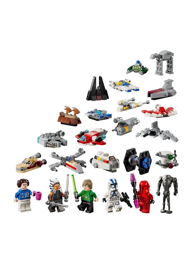 LEGO Star Wars Advent Calendar 2024 for Kids, Features 18 Collectible Mini Build Toys and 6 Character Minifigures, Christmas Holiday Gift Idea for 6 Plus Year Old Boys, Girls and Fans 75395  - Image 2