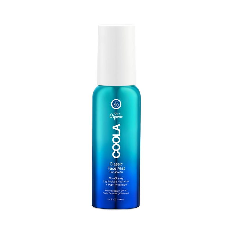 COOLA Organic Sunscreen SPF 50 Sunblock Face Mist Dermatologist Tested Skin Care for Daily Protection Vegan and Gluten Free Natural Fragrance 34 Fl Oz