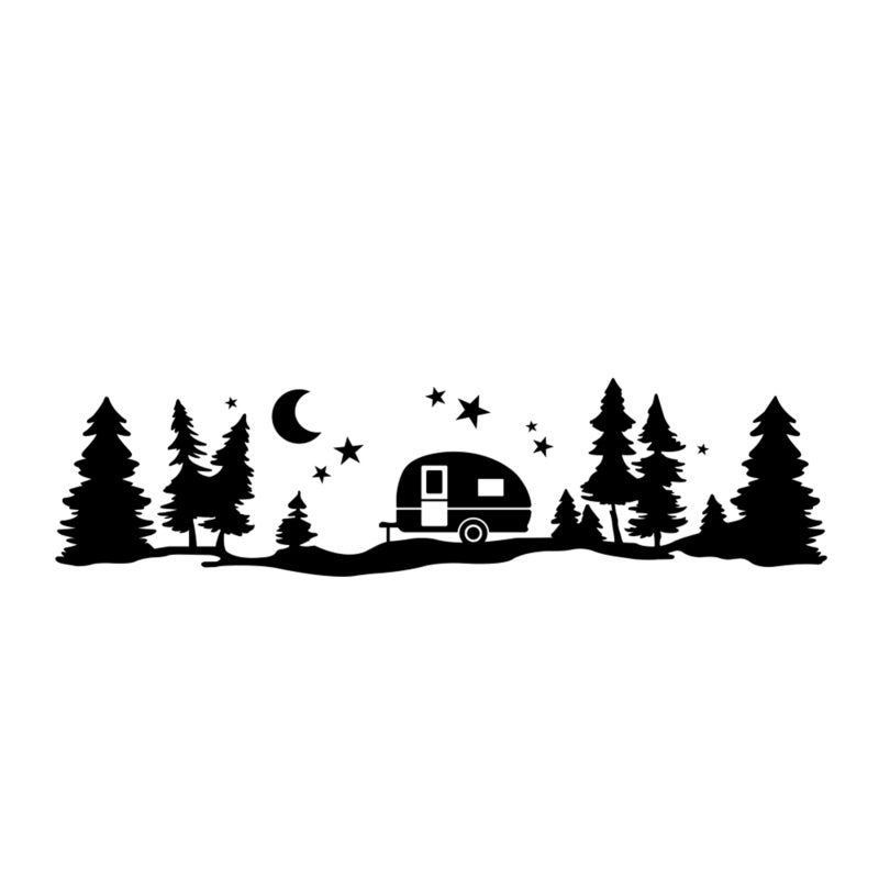 Motorhome Sticker Black High-Quality Weather-Durable - UV Protected Crack-Peel Resistant Air Pocket Release Car Sticker for Motorhome Exteriors & Car Wash Use - Image 1