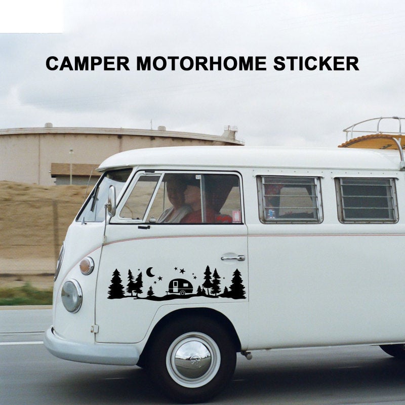 Motorhome Sticker Black High-Quality Weather-Durable - UV Protected Crack-Peel Resistant Air Pocket Release Car Sticker for Motorhome Exteriors & Car Wash Use - Image 5