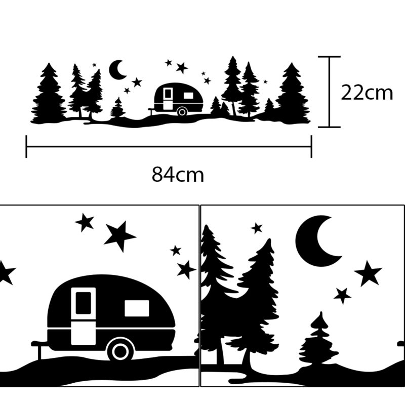 Motorhome Sticker Black High-Quality Weather-Durable - UV Protected Crack-Peel Resistant Air Pocket Release Car Sticker for Motorhome Exteriors & Car Wash Use - Image 2