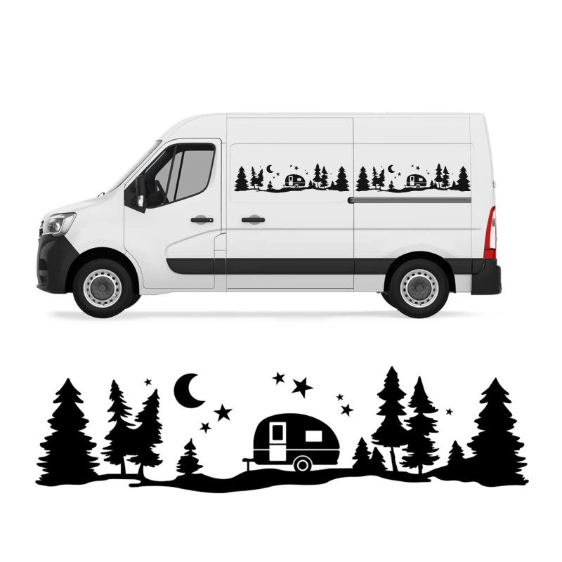 Motorhome Sticker Black High-Quality Weather-Durable - UV Protected Crack-Peel Resistant Air Pocket Release Car Sticker for Motorhome Exteriors & Car Wash Use - Image 3