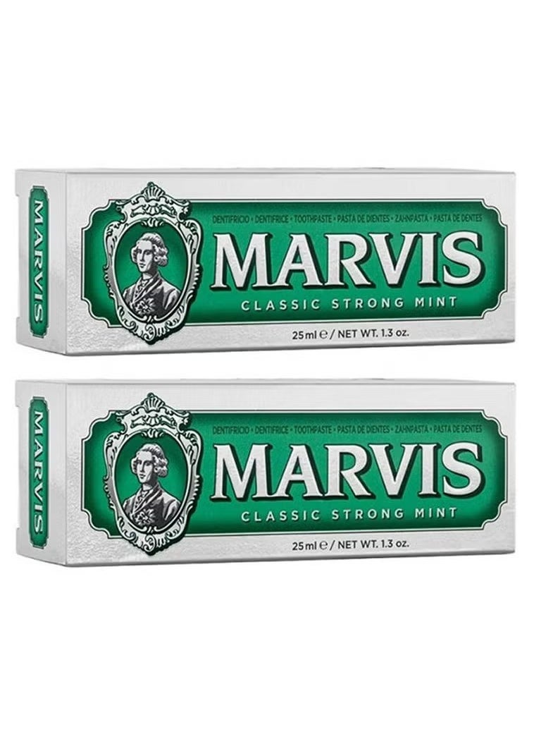 مارفيس Pack Of 2 Marvis Classic Mint Strong Toothpaste 25ml 