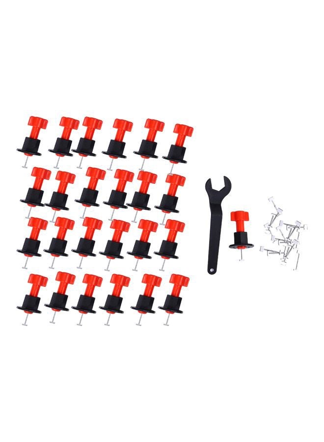 NIBEMINENT 51-Piece Tile Spacers And Leveler Set Red/Black - Image 1