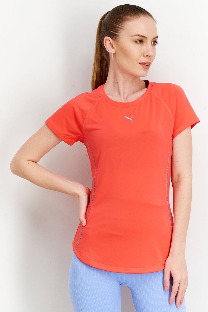 PUMA Women Regular Fit Running And Training Tee, Red - Image 1