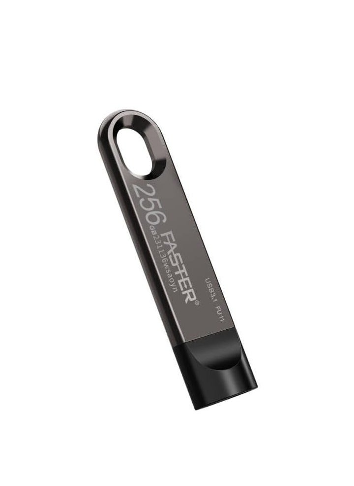 Faster - 256GB 3.1 USB Flash Drive - Gen 1 Super Fast Pendrive with Metal Body - High Speed Jump Drive Memory Stick - Transfer Speed Up to 80 Mbps - For Laptop, Smart TV, Car, Speaker - Image 1