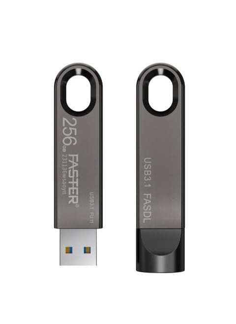 256GB 3.1 USB Flash Drive - Gen 1 Super Fast Pendrive with Metal Body - High Speed Jump Drive Memory Stick - Transfer Speed Up to 80 Mbps - For Laptop, Smart TV, Car, Speaker