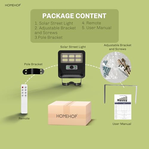 Homehop Solar Street Light Outdoor Waterproof 50 Watt LED Motion Sensor Security Wall Wireless Automatic Lamp for Home, Balcony, Pathway.(Cool White, ABS) - Image 4
