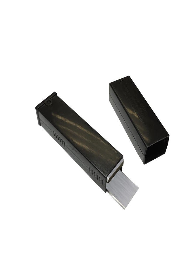 أنجر شفرات مكشطة زجاج فاخرة من الفولاذ المقاوم للصدأ من Unger Commercial مقاس 4 بوصات، عبوة من 10 شفرات - مزدوجة الجوانب لإزالة الحطام بكفاءة - Image 3