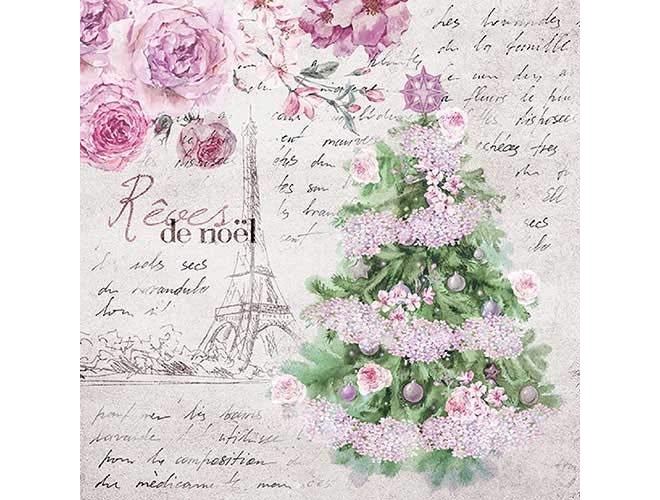 DCAD Decoupage Napkins Craft Supplies - Reves De Noel (Pack of 20 Same Design)