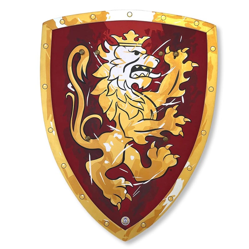 Liontouch Noble Knight Foam Shield for Kids RedLarge Age 38 177 x 138 in Medieval Pretend Play Toy with Golden Lion Theme Safe Battle Accessory for Dress Up Costumes for Boys - Image 2