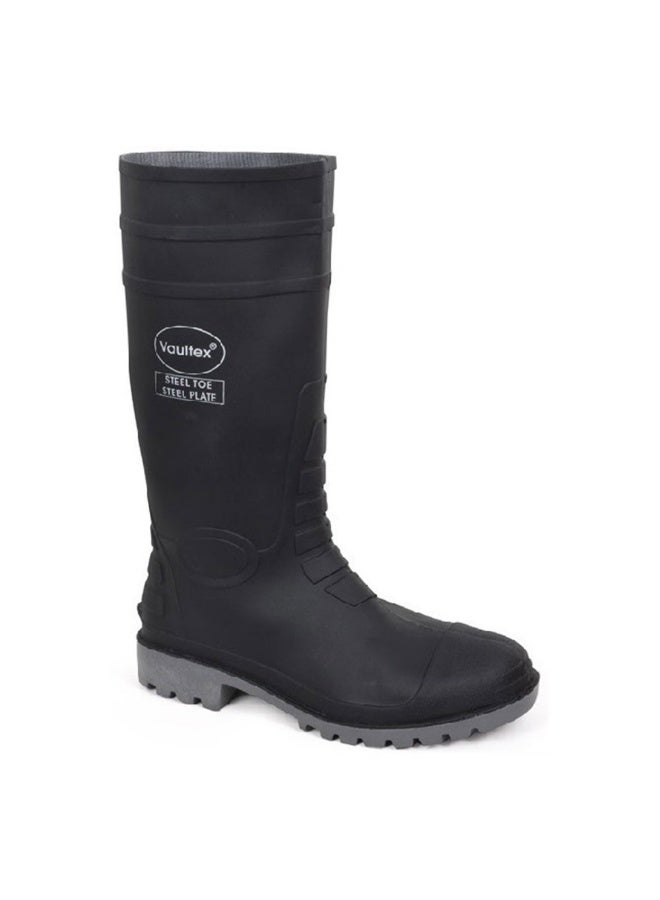 Vaultex RBS12 PVC Steel Toe Safety Gumboots - Black, 39 - Image 1