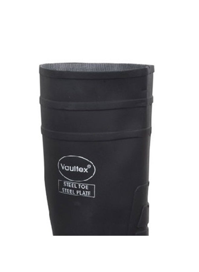 Vaultex RBS12 PVC Steel Toe Safety Gumboots - Black, 39 - Image 3