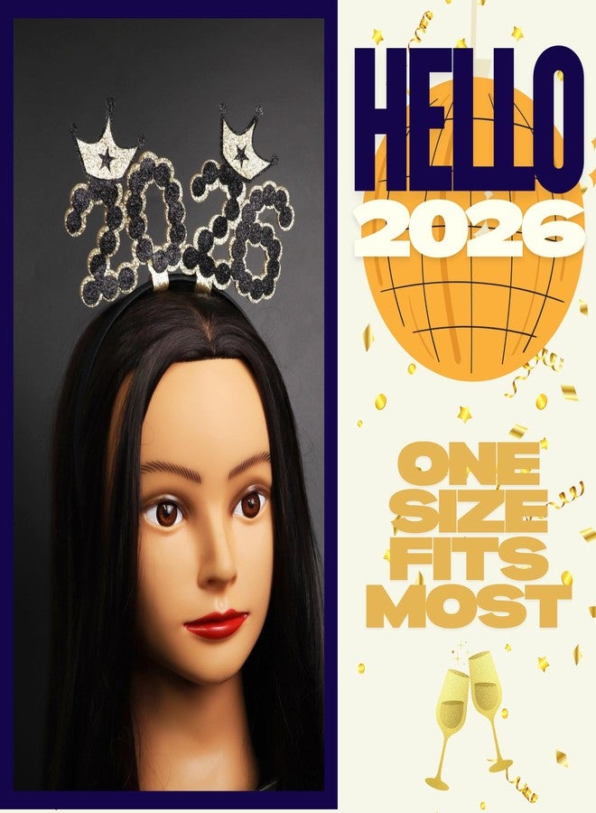 Needzo 2026 New Years Headband, NYE Party Hats, One Size Fits Most - Image 2