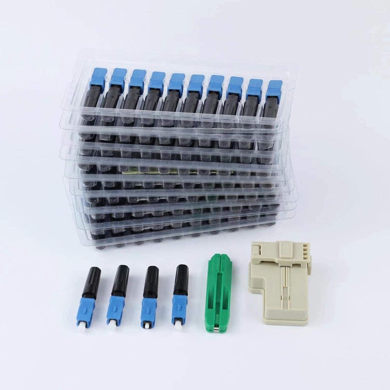 LEITE 20pcs SC UPC Fiber Optic Quick Connector with Matched Tools Fiber Fast Connectors Single Mode SM 9/125 Mechanical Splice for Fiber Network Instrument - Image 5