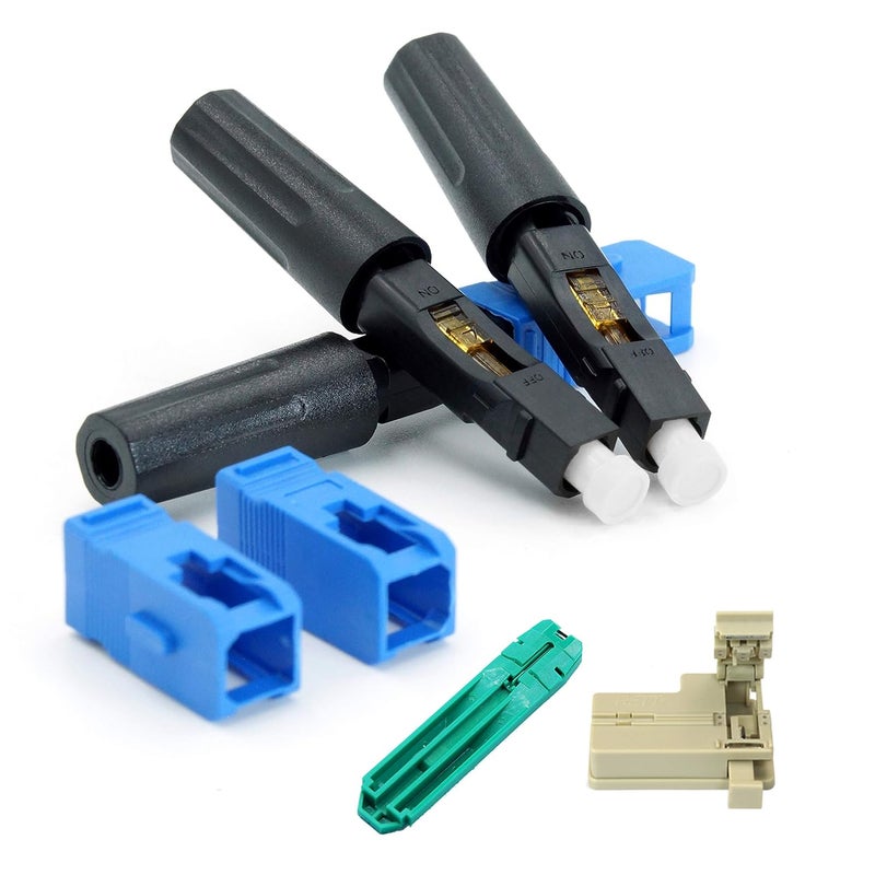 LEITE 20pcs SC UPC Fiber Optic Quick Connector with Matched Tools Fiber Fast Connectors Single Mode SM 9/125 Mechanical Splice for Fiber Network Instrument - Image 4