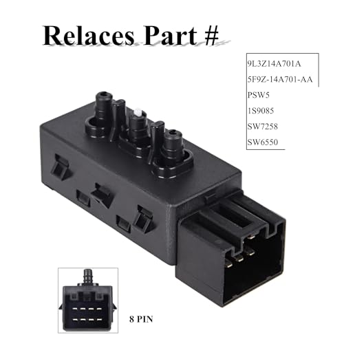 PANNUOSCS Power Seat Adjustment Switch Left Driver Side with Cover 6-Way Replace#9L3Z14A701A, 9L3Z-14A701-A, 5F9T-14B709-AA, 9L3T-14B709-AA Replacement for Ford F-150F-250F-350Explorer (No Cover) - Image 3