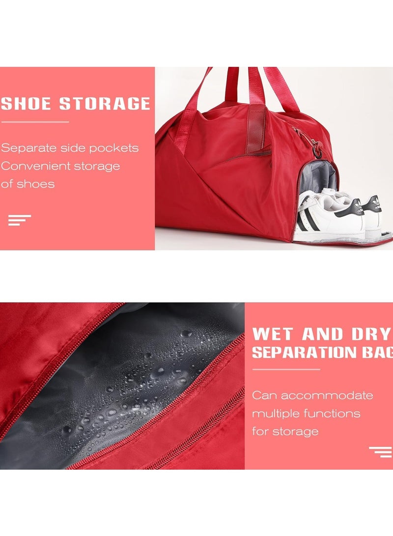 KYD Gym Bag for Men & Women with Shoe Wet Compartment and Wet Pocket, Waterproof Sports Bags for Men, Weekender Overnight Bag, Sport Gym Tote Bags Swimming Yoga  - Image 2
