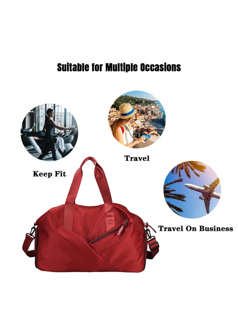 KYD Gym Bag for Men & Women with Shoe Wet Compartment and Wet Pocket, Waterproof Sports Bags for Men, Weekender Overnight Bag, Sport Gym Tote Bags Swimming Yoga  - Image 4