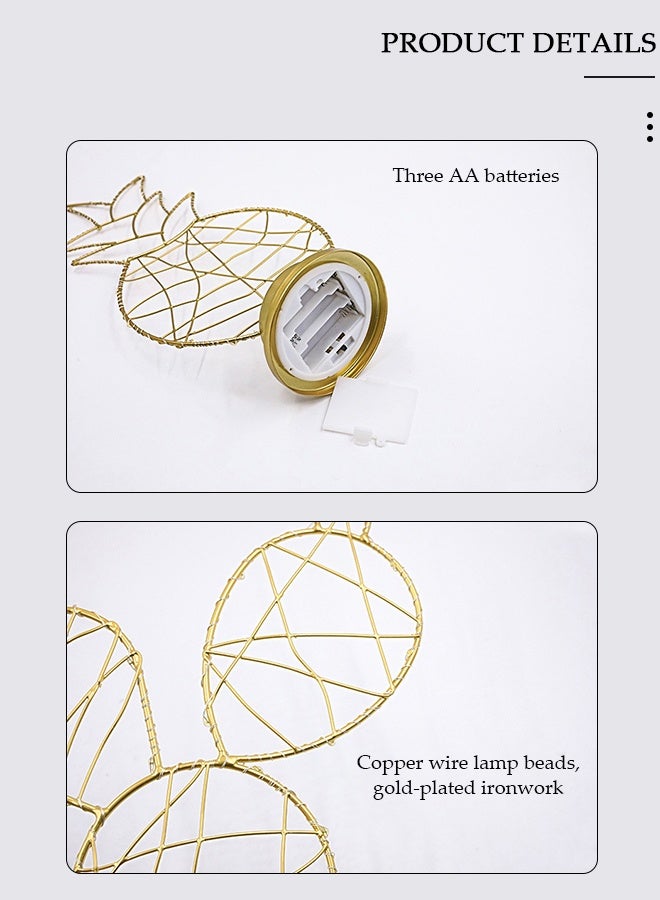 DUNISO مصباح مكتبي مزود بإضاءة ليلية على شكل صبار ذهبي لتزيين مهرجان رمضان - Image 3