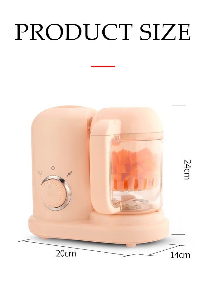 DUNISO Baby Food Maker, multifunctional steaming mixer, mini food grinder，with anti scalding handle, suitable for making fruit puree, meat puree, juice, 231 * 135 * 204mm, pink  - Image 2