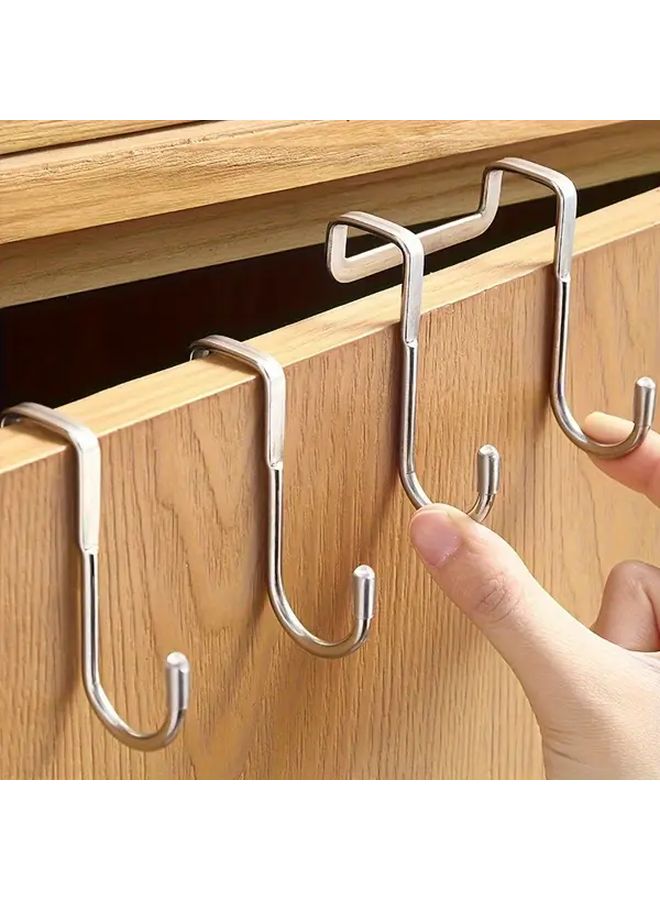 3 قطع من خطافات الباب S القوية بدون حفر للتخزين المعلق في المطبخ وخزانة الملابس - Image 3