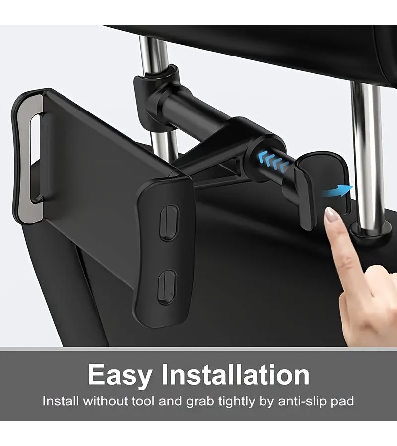 Black Rotatable Car Seat Bracket For Tablet And Phone Hands Free - Image 5