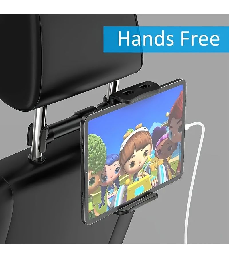 Black Rotatable Car Seat Bracket For Tablet And Phone Hands Free - Image 4