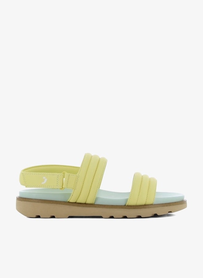 SJ Women's Quilted Strap Sandals with Hook and Loop Closure - Image 1