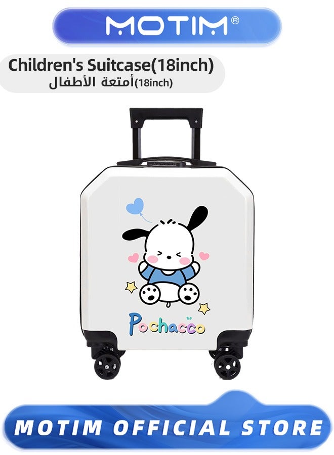 Motim Travel Luggage Carry-On Luggage Kid's Luggage 18 inch Small Luggage with Spinning Wheels Cartoon Suitcase - Image 1